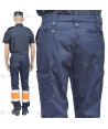 Pantalón bicolor con cinta reflectante  para Protección Civil