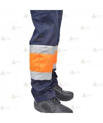 Pantalón bicolor con cinta reflectante  para Protección Civil