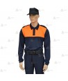 Polo bicolor de manga larga para Protección Civil