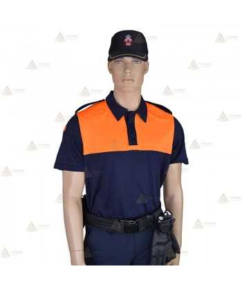 Polo bicolor de manga corta para Protección Civil