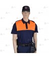 Polo bicolor de manga corta para Protección Civil