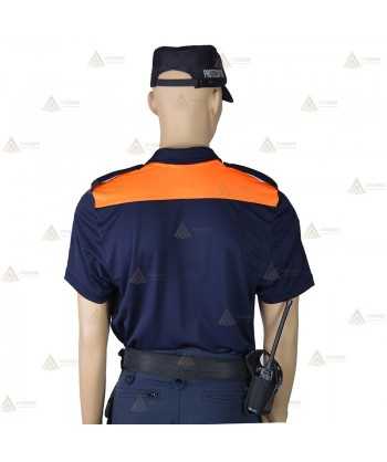 Polo bicolor de manga corta para Protección Civil