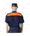 Polo bicolor de manga corta para Protección Civil