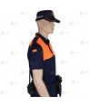 Polo bicolor de manga corta para Protección Civil