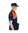 Polo de manga corta con damero reflectante para Protección Civil