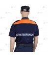 Polo de manga corta con damero reflectante para Protección Civil