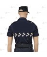 Polo monocolor de manga corta con cinta damero para Protección Civil