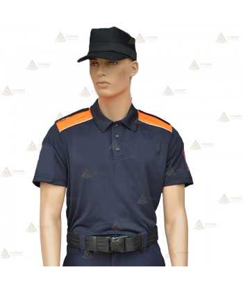 Polo bicolor de manga corta para Protección Civil