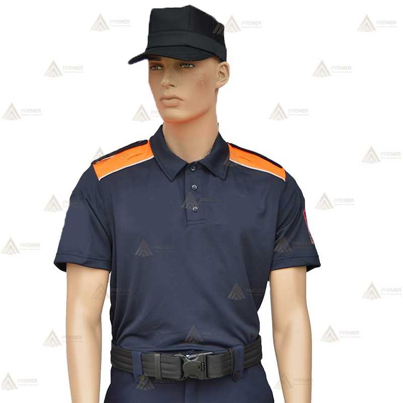 Polo bicolor de manga corta para Protección Civil