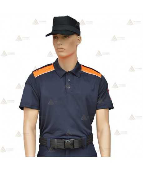 Polo bicolor de manga corta para Protección Civil