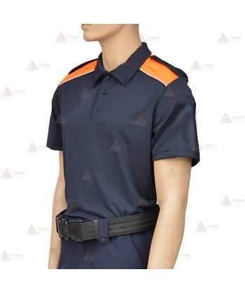 Polo bicolor de manga corta para Protección Civil
