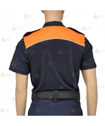 Polo bicolor de manga corta para Protección Civil