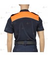 Polo bicolor de manga corta para Protección Civil
