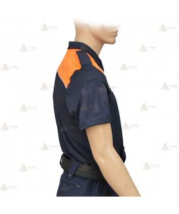 Polo bicolor de manga corta para Protección Civil