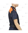 Polo bicolor de manga corta para Protección Civil