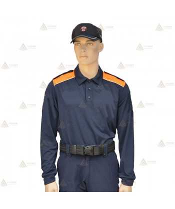 Polo térmico bicolor de manga larga para Protección Civil