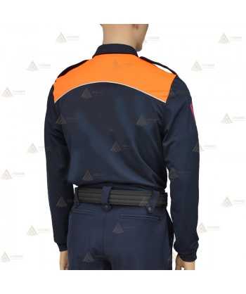 Polo térmico bicolor de manga larga para Protección Civil
