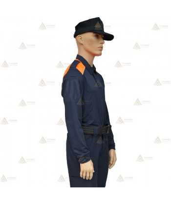 Polo térmico bicolor de manga larga para Protección Civil