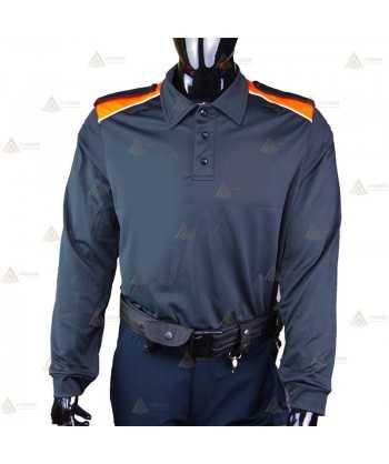 Polo bicolor de manga larga para Protección Civil