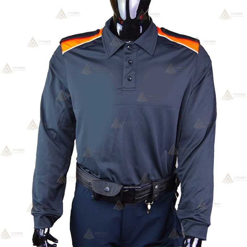 Polo bicolor de manga larga para Protección Civil