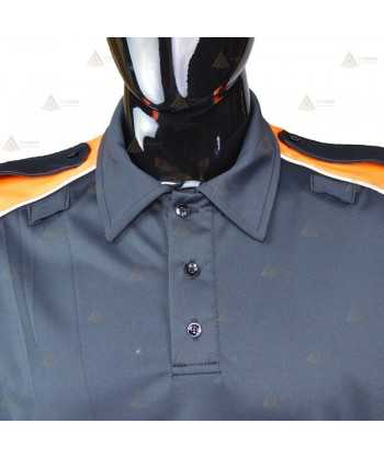 Polo bicolor de manga larga para Protección Civil