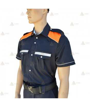 Polo bicolor de manga corta para Protección Civil