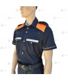 Polo bicolor de manga corta para Protección Civil
