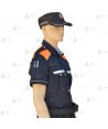 Polo bicolor de manga corta para Protección Civil