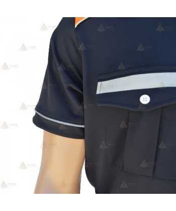 Polo bicolor de manga corta para Protección Civil