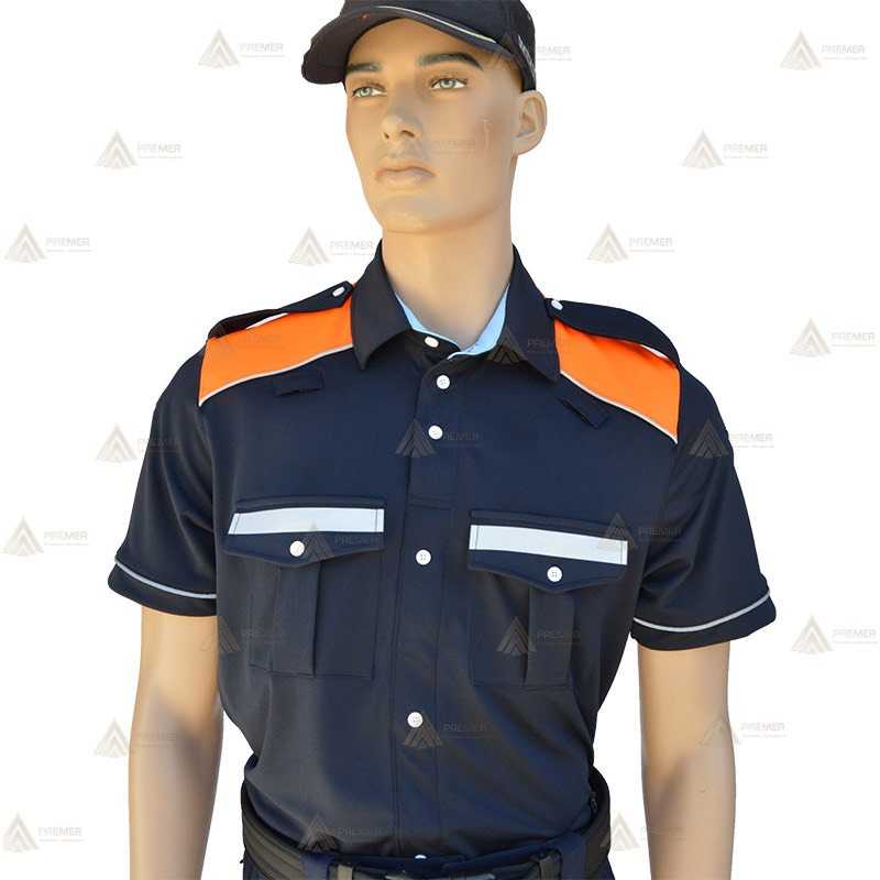 Polo bicolor de manga corta para Protección Civil