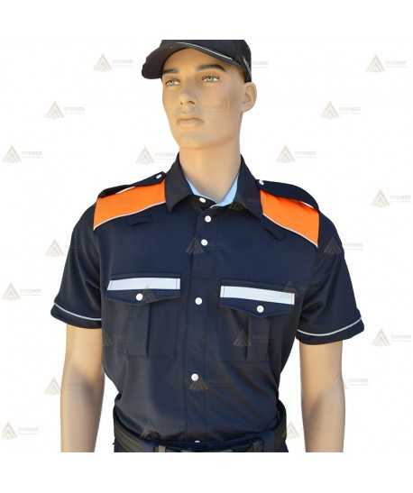 Polo bicolor de manga corta para Protección Civil