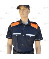 Polo bicolor de manga corta para Protección Civil