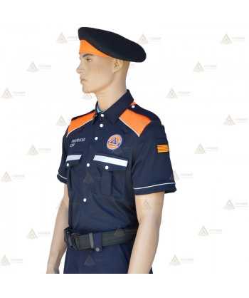 Polo bicolor de manga corta para Protección Civil de Cataluña