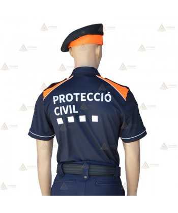 Polo bicolor de manga corta para Protección Civil de Cataluña
