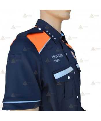 Polo bicolor de manga corta para Protección Civil de Cataluña