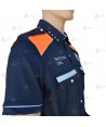 Polo bicolor de manga corta para Protección Civil de Cataluña