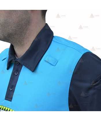 Polo bicolor de manga corta para Policía Local de Canarias