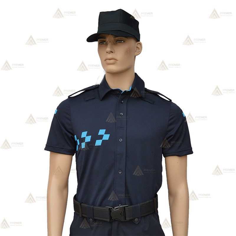 Polo transpirable de manga corta con damero para Policía Local