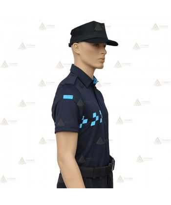 Polo transpirable de manga corta con damero para Policía Local