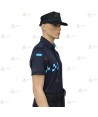 Polo transpirable de manga corta con damero para Policía Local