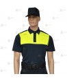 Polo bicolor y transpirable de manga corta para Policía