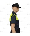 Polo bicolor y transpirable de manga corta para Policía