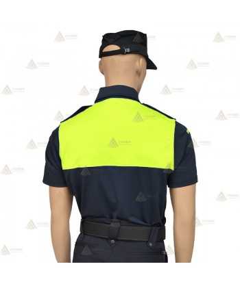 Polo bicolor y transpirable de manga corta para Policía