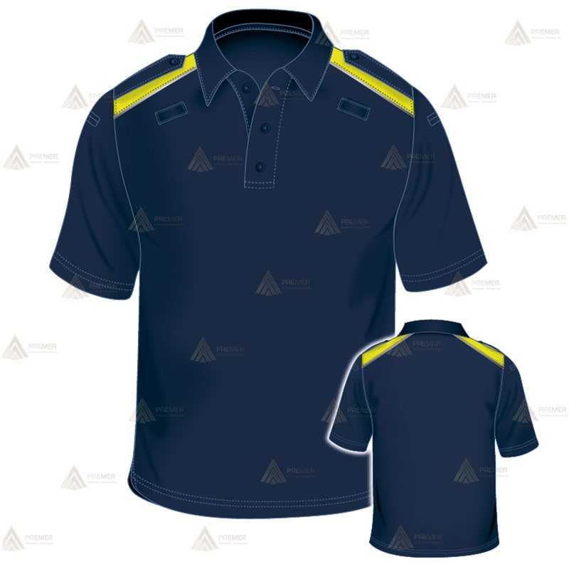 Polo bicolor y transpirable de manga corta para Policía