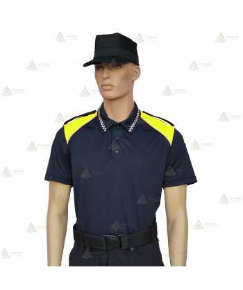 Polo bicolor y transpirable de manga corta para Policía