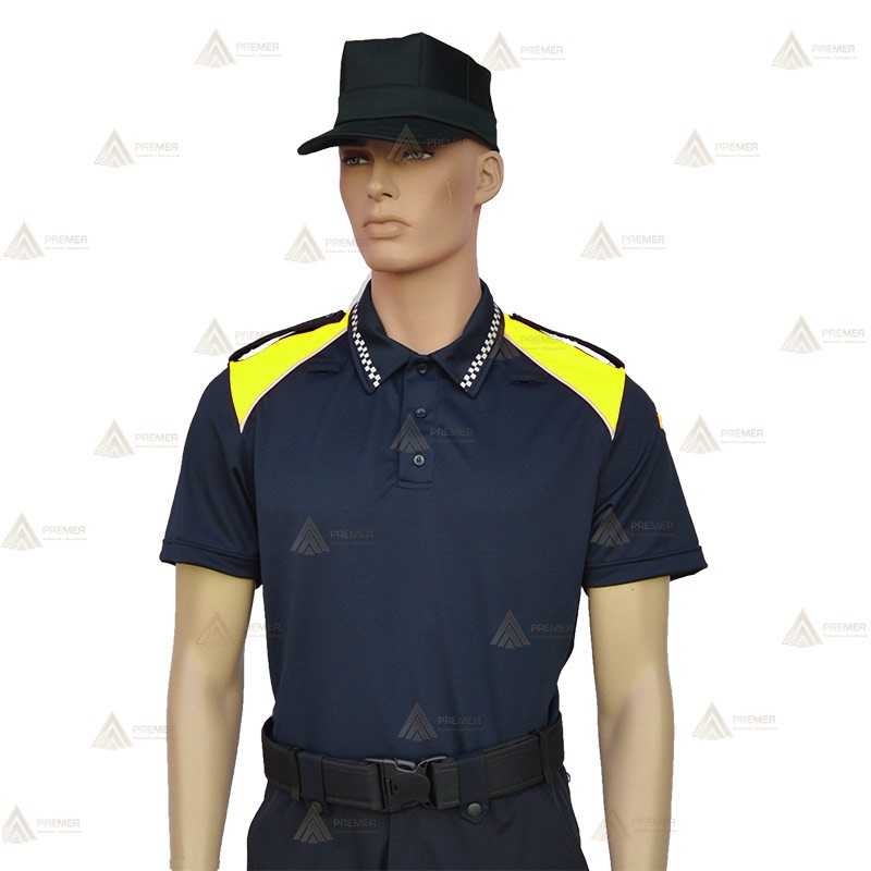 Polo bicolor y transpirable de manga corta para Policía