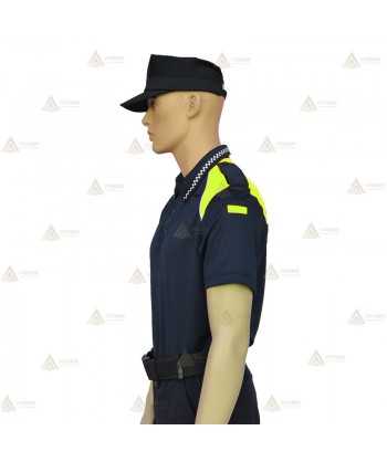 Polo bicolor y transpirable de manga corta para Policía