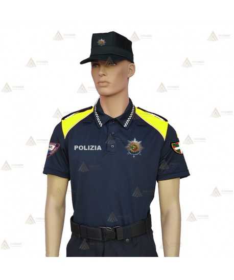 Polo bicolor y transpirable de manga corta para Policía del País Vasco