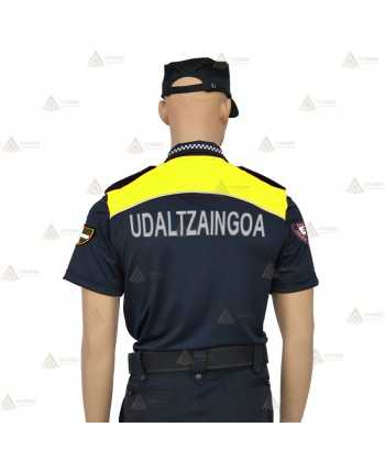 Polo bicolor y transpirable de manga corta para Policía del País Vasco