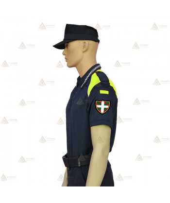 Polo bicolor y transpirable de manga corta para Policía del País Vasco